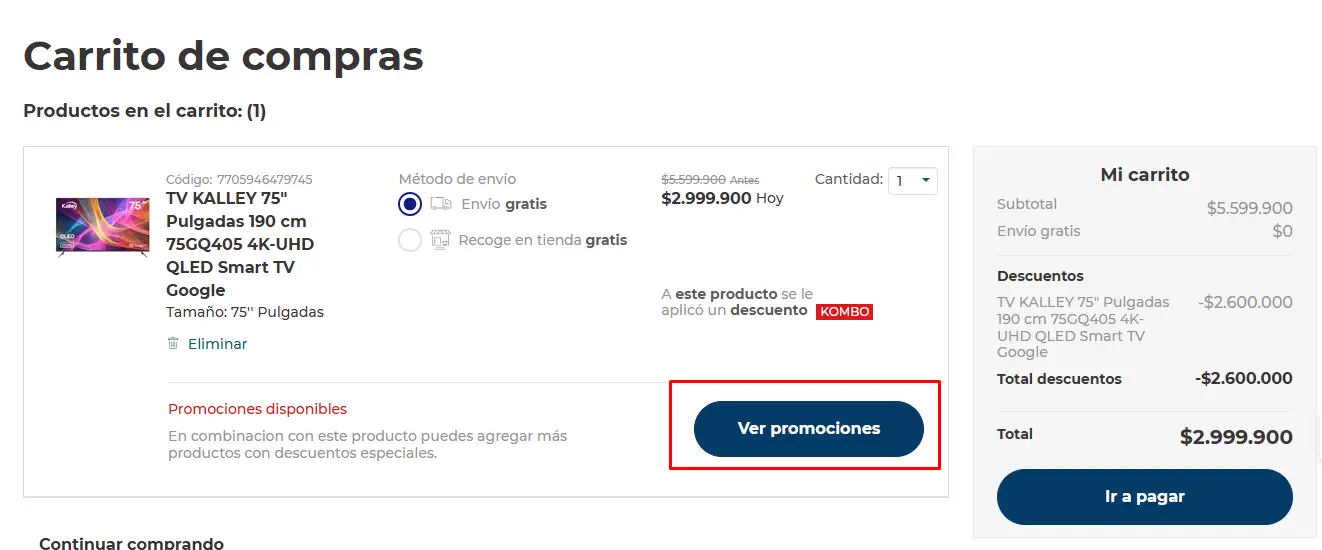 Descuento Promociones Kalley