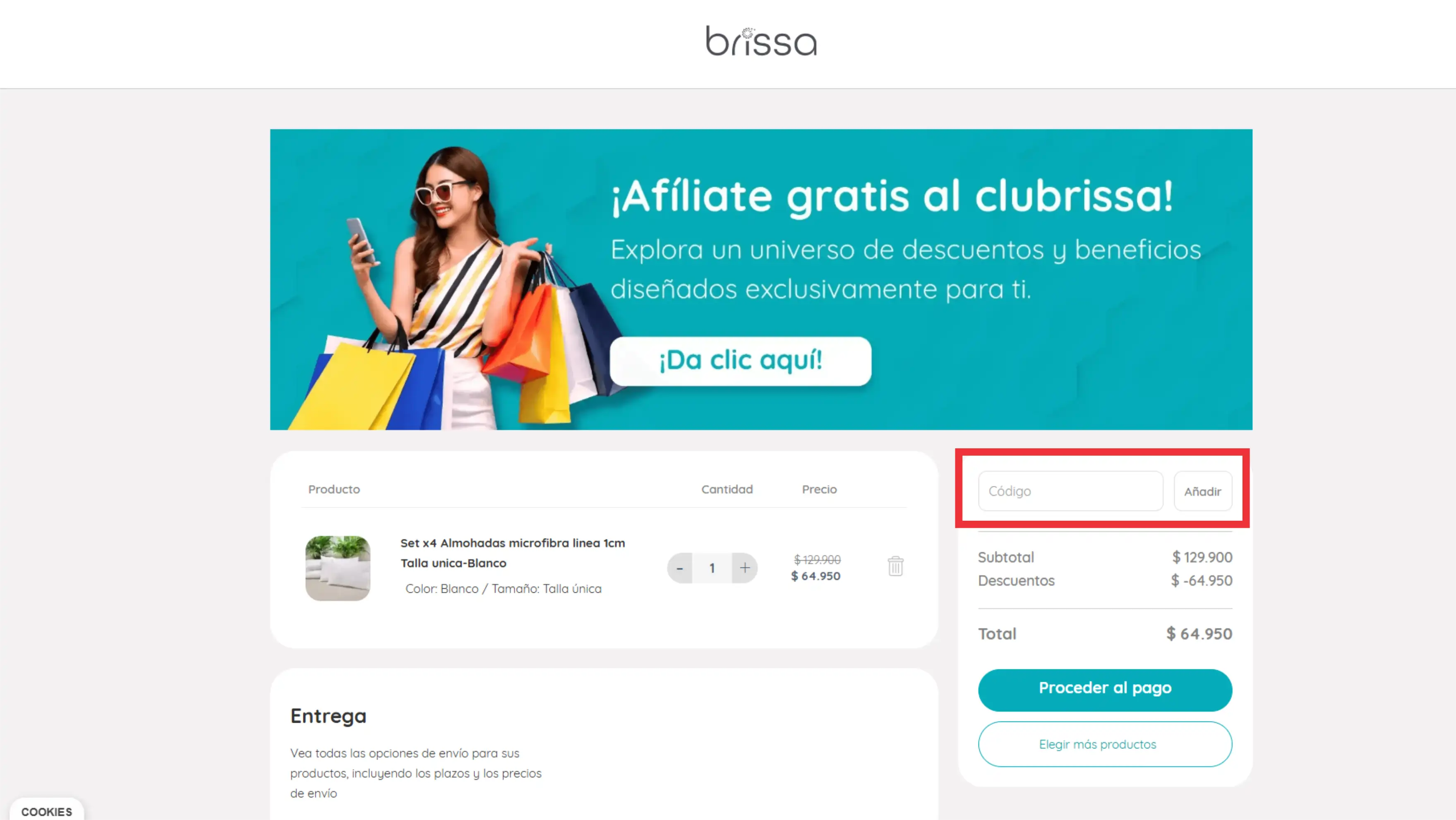 Descuento Código de descuento Almacenes Brissa